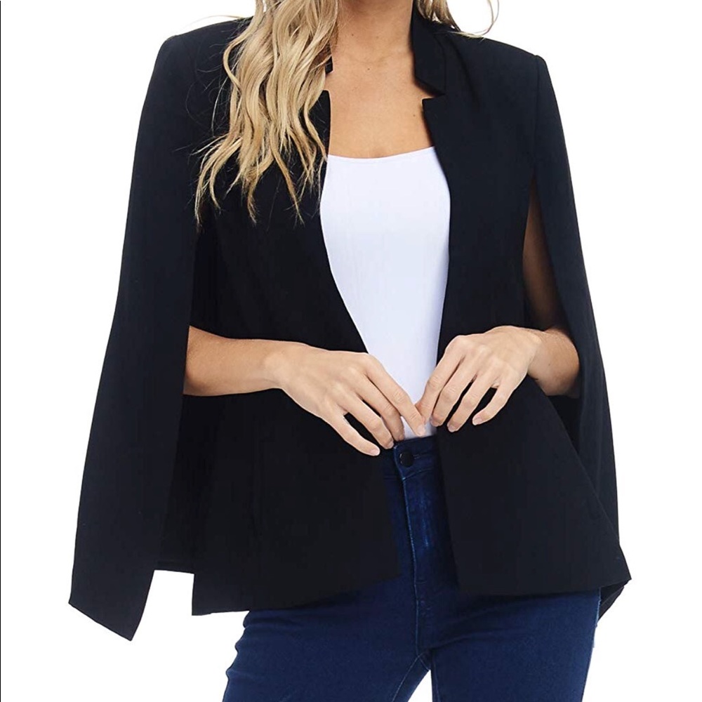Womens size small cape blazer black